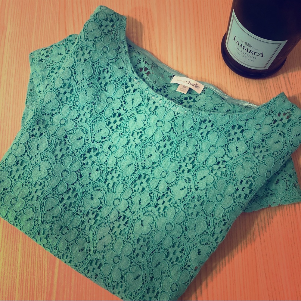 Turquise Lace Top